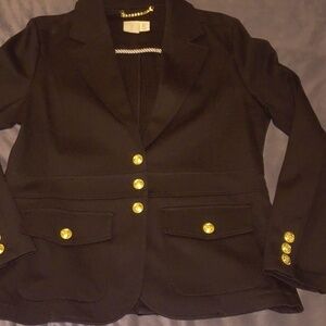 Joie Black Blazer with Gold Buttons